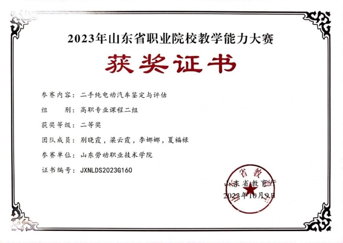 16.2023年山东省职业院校教学能力大赛二等奖